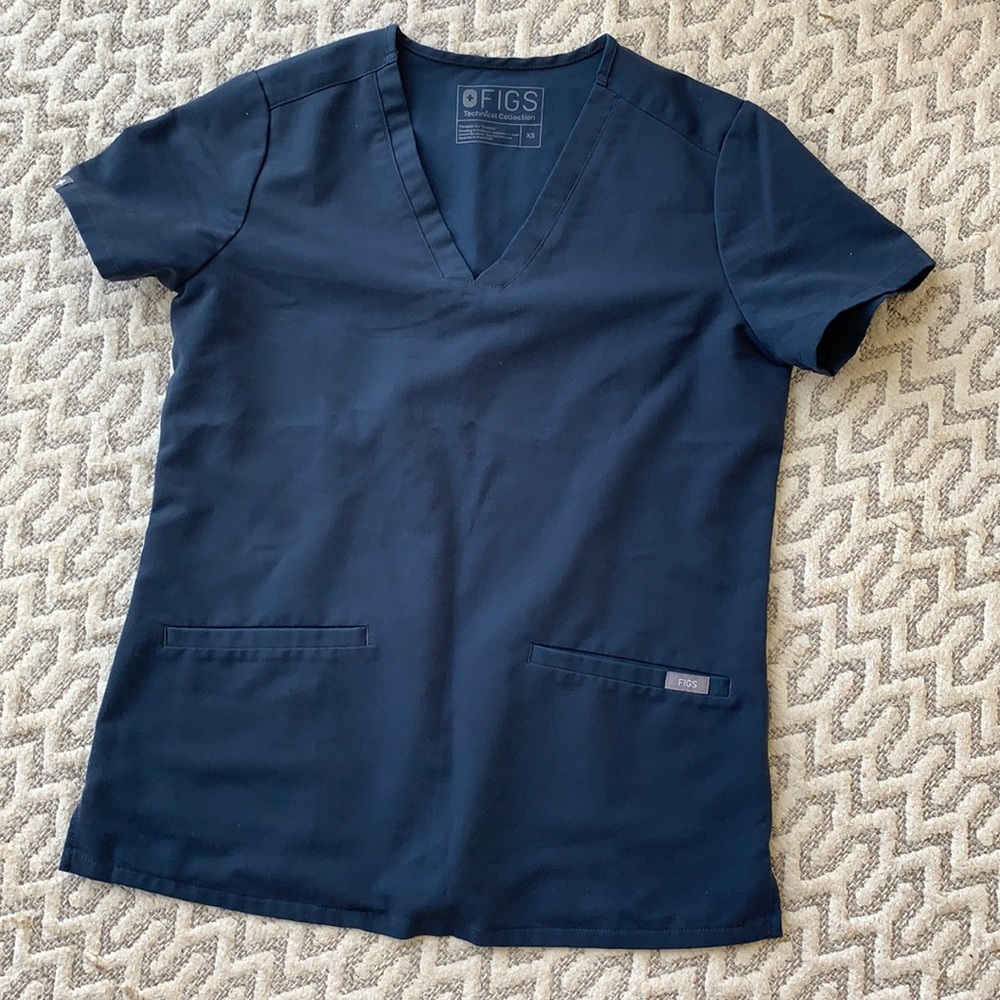 Figs Casma scrub top, Dark Harbor XS